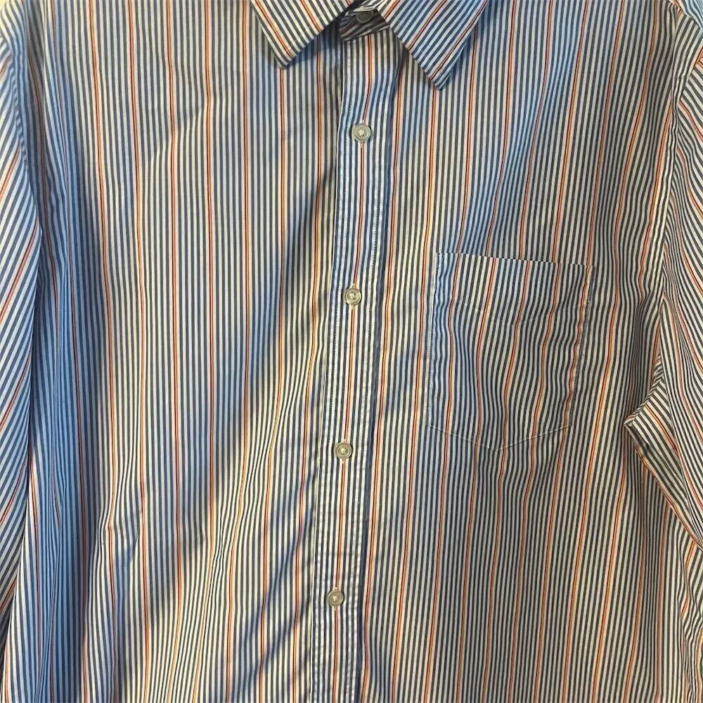 Banana Republic Men's XL Striped Slim Fit‎ Non-Iron Long Sleeve Dress Shirt